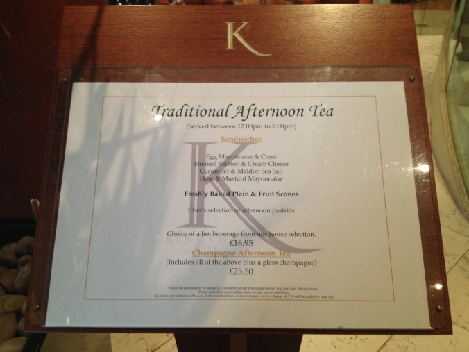 Afternoon Tea menu!